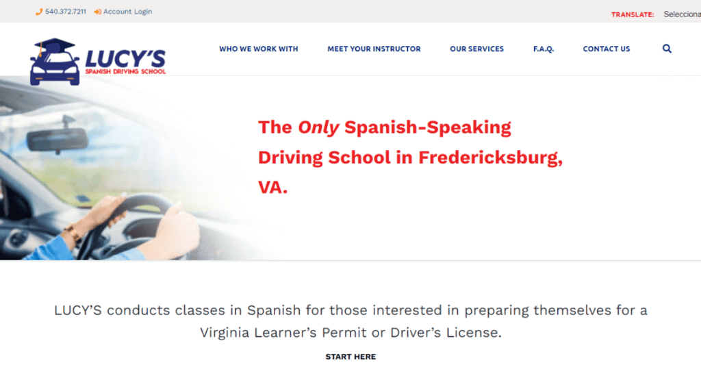 Lucy's Driving School escuela de manejo en español en Virginia