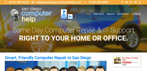 Reparar computadoras USA San Diego Computer Help